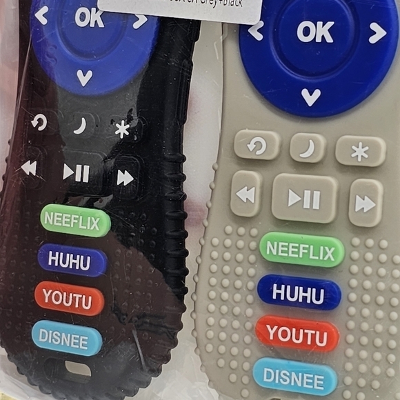 Black & Grey Remote Control Silicone Baby Teethers - Picture 9 of 9